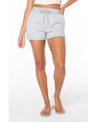 Roxy - New Wave Cotton Blend Drawstring Shorts - Lyst