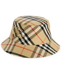 Burberry - Ekd Check Twill Bucket Hat - Lyst