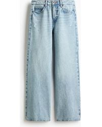 H&M - Wide-Leg Regular Waist Jeans - Lyst
