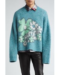Martine Rose - Gender Inclusive Floral Intarsia Boxy Sweater - Lyst
