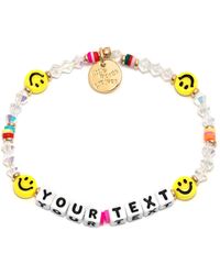 Little Words Project - Smiley Face Custom Beaded Stretch Bracelet - Lyst