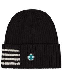 Memoi - Stripe Ribbed Knit Beanie - Lyst