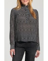 Apny - Ruffle Half-Placket Shirt - Lyst
