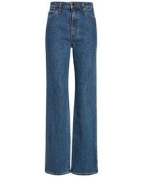 KHAITE - Danielle High Waist Straight Leg Jeans - Lyst