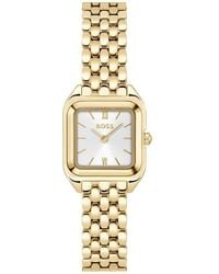 BOSS - Mae Petite Quartz Basic Mini Ionic Plated Thin Gold Steel Watch - Lyst