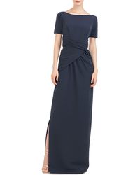 Kay Unger - Garbo Gathered Column Gown - Lyst