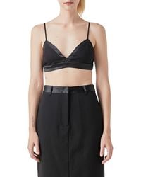 Grey Lab - Satin Trim Bra Top - Lyst