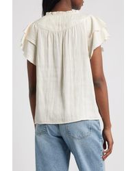 Rails - Calista Floral Flutter Sleeve Top - Lyst