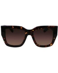 Ferragamo - Gancini 55Mm Modified Rectangular Sunglasses - Lyst