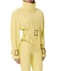 AFRM - Scarlette Belted Faux Leather Jacket - Lyst