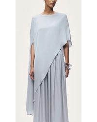 Nocturne - Draped Cape Blouse - Lyst