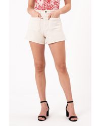 Rolla's - Mirage Patch Pocket High Waist Denim Shorts - Lyst