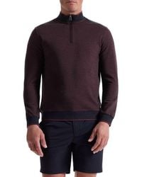 Bugatchi - Mélange Quarter Zip Top - Lyst