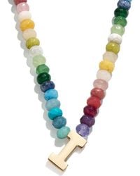 BaubleBar - Beaded Initial Pendant Necklace - Lyst