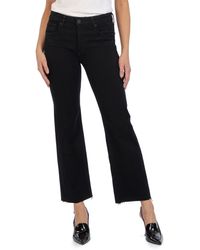 Kut From The Kloth - Kelsey Raw Hem Mid Rise Ankle Flare Jeans - Lyst