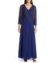 Marina - Beaded Capelet & Gown - Lyst