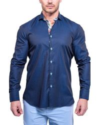 Maceoo - Einstein Resistance Stretch Cotton Button-Up Shirt - Lyst