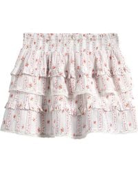 LoveShackFancy - Kids' Billie Floral Border Print Tiered Miniskirt - Lyst