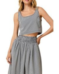 Solid & Striped - The Anise Seersucker Crop Tank - Lyst