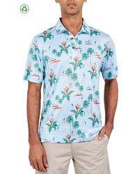 Con.struct - Regular Fit Tropical Palm Print Recycled Performance Golf Polo - Lyst