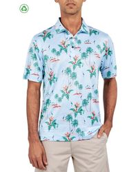Con.struct - Regular Fit Tropical Palm Print Recycled Performance Golf Polo - Lyst