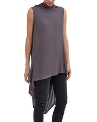 MARCELLA - Ines Drape Sleeveless High-Low Tunic Top - Lyst