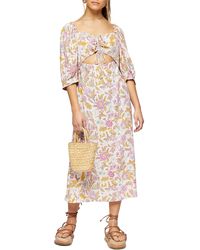 topshop floral corset midi dress