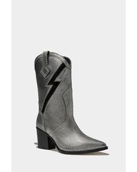Dante - Metallic Leather Boots Freddie - Lyst
