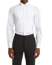 Zegna - Cotton Tuxedo Shirt - Lyst