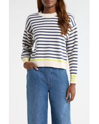 Marine Layer - Suki Stripe Cotton Rollneck Sweater - Lyst