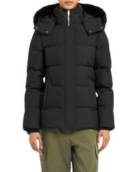 Moose Knuckles - Cloud 3Q 800 Fill Power Down Puffer Jacket With Removable Genuine Shearling Trim - Lyst