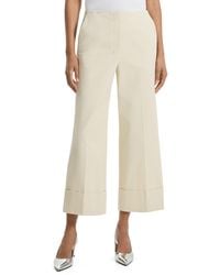 Theory - Patton Wide Cuff Stretch Cotton Crop Pants - Lyst