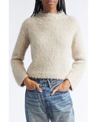 R13 - Shrunken Mock Neck Alpaca Blend Sweater - Lyst
