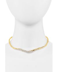 Alexis - Solanales Skinny Crystal Pavé Collar Necklace - Lyst