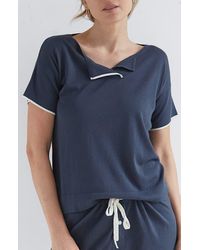 Oyun - Split Neck Tee - Lyst