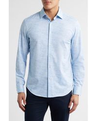 Bugatchi - James Ooohcotton Space Dye Button-Up Shirt - Lyst