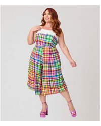 Unique Vintage - Plus Size Wide Leg Nancy Romper - Lyst