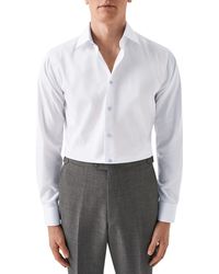 Eton - Signature Slim Fit Solid White Organic Cotton Twill Dress Shirt - Lyst