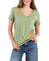 Billy T - Paradise V-Neck Cotton T-Shirt - Lyst