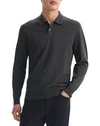 Theory - Goris Long Sleeve Polo - Lyst