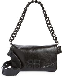 Balenciaga - Small Bb Soft Flap Leather Crossbody Bag - Lyst
