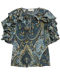 Ulla Johnson - Josephine Ruffled Silk Top - Lyst