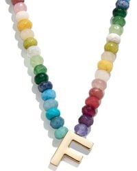 BaubleBar - Beaded Initial Pendant Necklace - Lyst