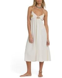 Billabong - Wave Haze Embroidered Midi Dress - Lyst