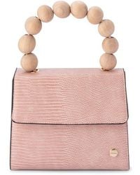 OLGA BERG - Caylee Wooden Bead Handbag - Lyst