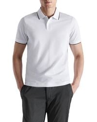 Mango - Comfort Stretch Tipped Piqué Polo - Lyst