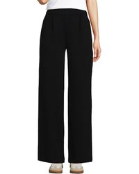 Lands' End - Knit High Rise Pleated Wide Leg Pants - Lyst