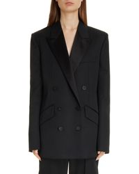 Givenchy - Double Breasted Wool & Mohair Jacket - Lyst