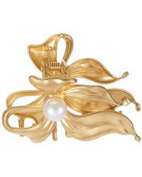 Ettika - Faux Pearl Bow Claw Clip - Lyst