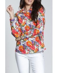 Apny - Classic Floral Button-Up Shirt - Lyst